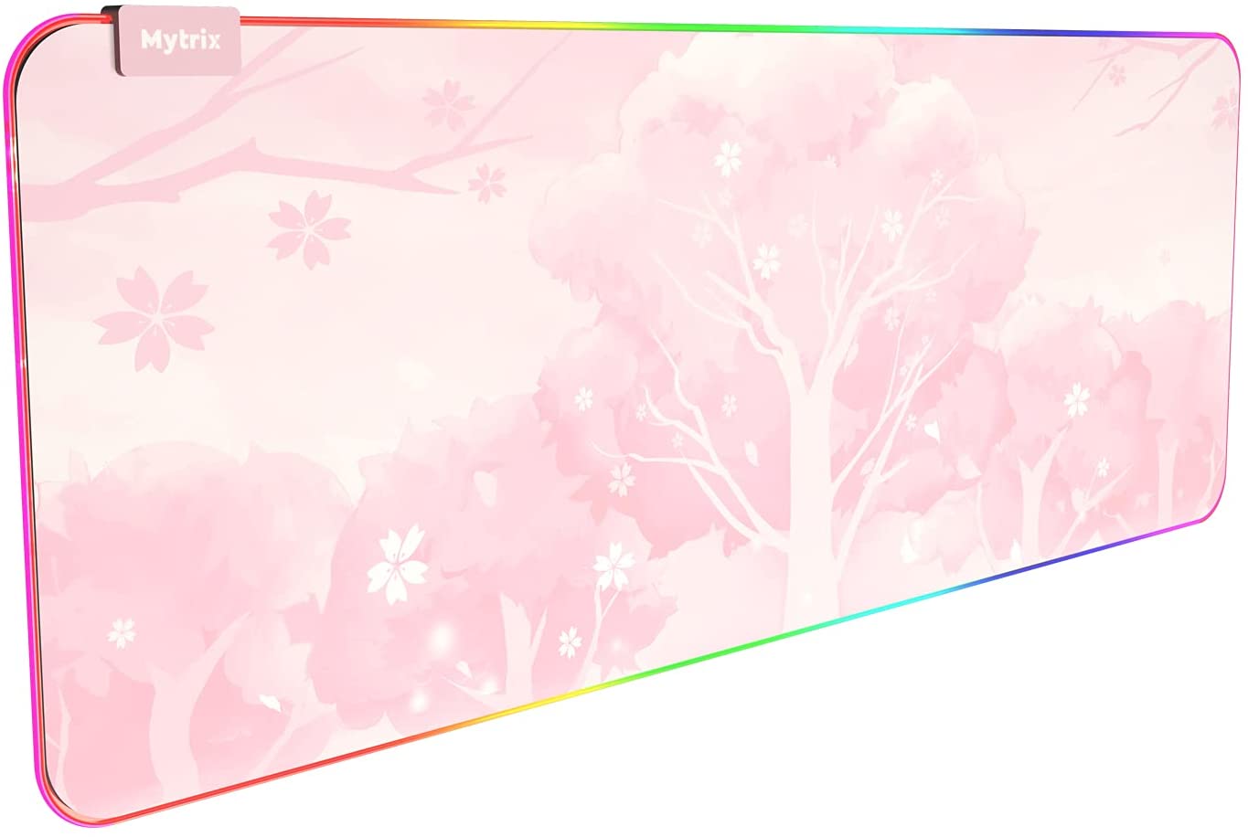 RGB Gaming Mouse Pad, LED Soft Extra Extended Large Office Mouse Pad, Anti-Slip Rubber Base, Computer Keyboard Mouse Mat (31.5 x 12 Inch) Sakura Cherry Blossoms Pink RGB Gaming Mouse Pad, LED Soft Extra Extended Large Office Mouse Pad, Anti-Slip Rubber Base, Computer Keyboard Mouse Mat (31.5 x 12 Inch) Sakura Cherry Blossoms Pink